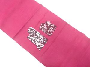 アンティーク　更紗模様織り出し名古屋帯（着用可）